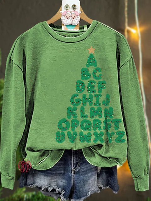 Christmas Alphabet teacher Casual  Sweatshirt