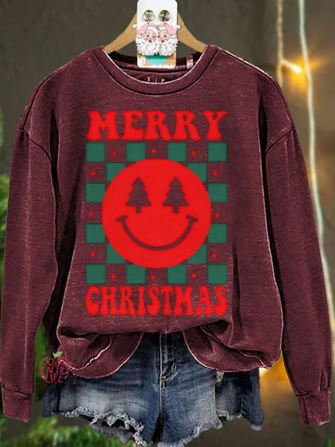 Retro Merry Christmas Casual Sweatshirt