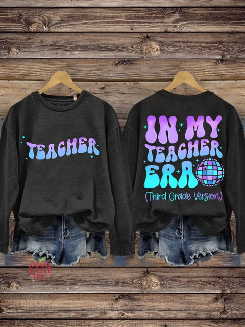 In My Cool Teacher Era Third Grade Casual Sweatshirt