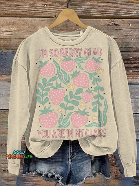 Teacher Strawberry Back to School Casual  Sweatshirt