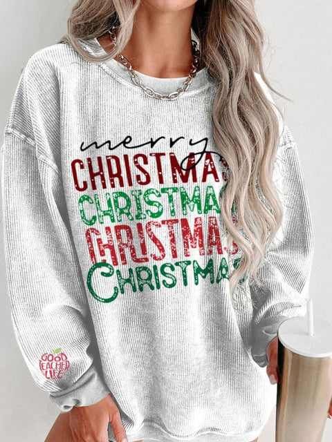 Women's Merry Christmas Casual Print Sweatshirt