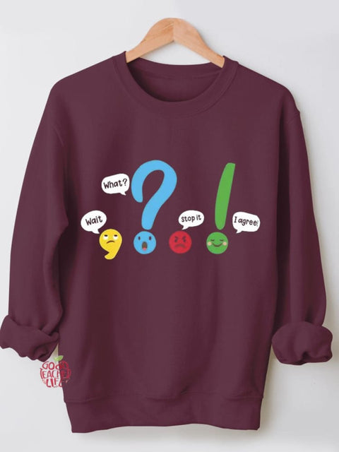 Funny Grammar Teacher Casual Sweatshirt