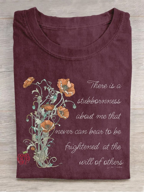 Pride And Prejudice Quote Teacher Casual Print T-shirt