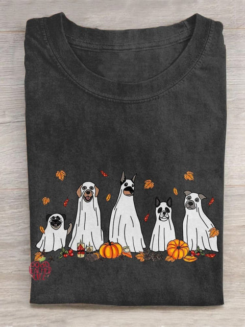 Harvest Dog Ghost Creative Design T-shirt