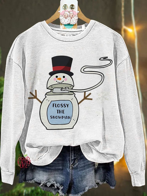 Christmas the Snowman Dentist Casual  Sweatshirt