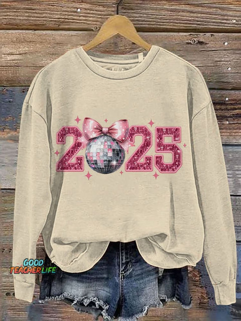 Happy New Year 202 Casual Print Sweatshirt