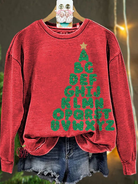 Christmas Alphabet teacher Casual  Sweatshirt