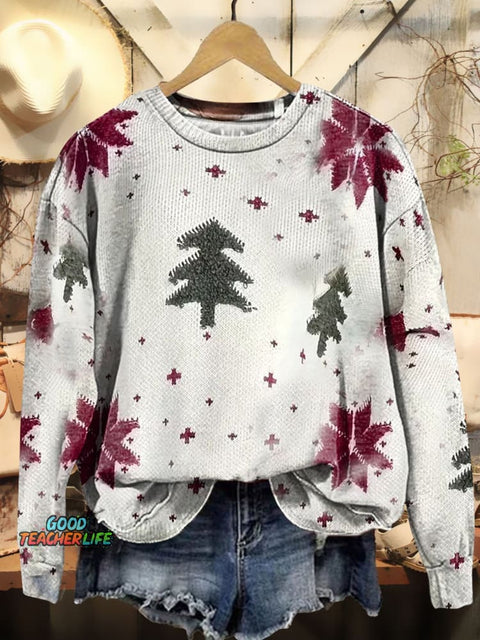 Christmas Tree Art Print Casual Sweatshirt