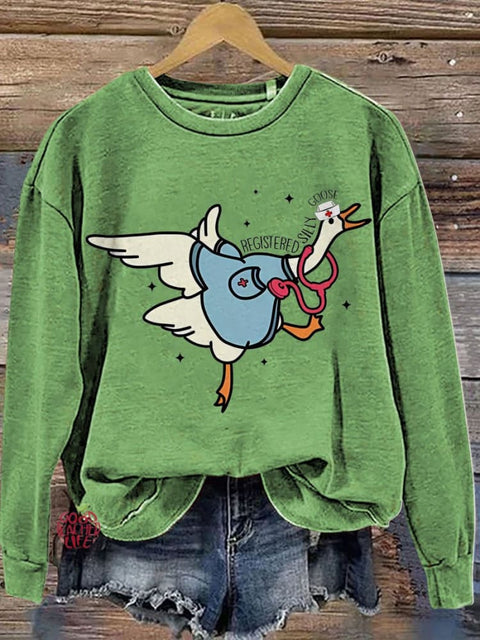 Nurse Silly Goose Casual  Sweatshirt