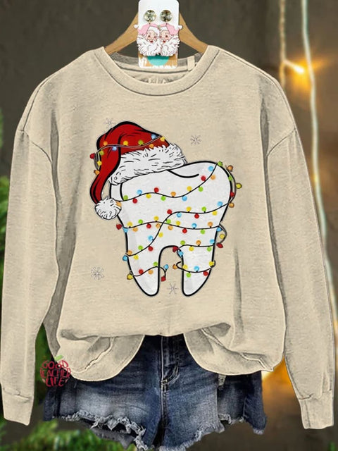 Christmas Funny Christmas Teeth Dentist Casual  Sweatshirt