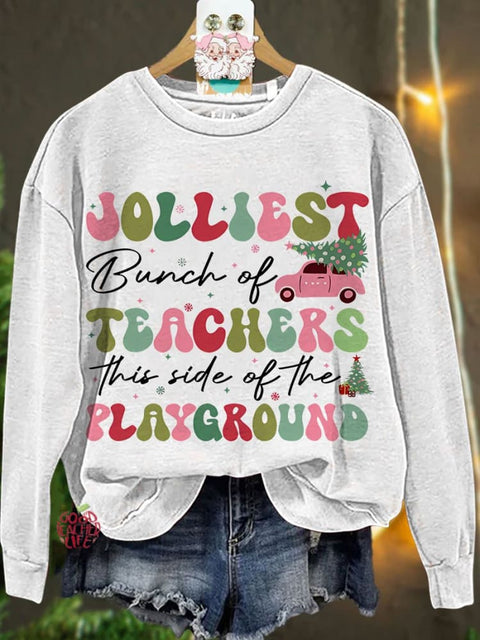 Be The Light Teacher Christmas Casual Sweatshirt