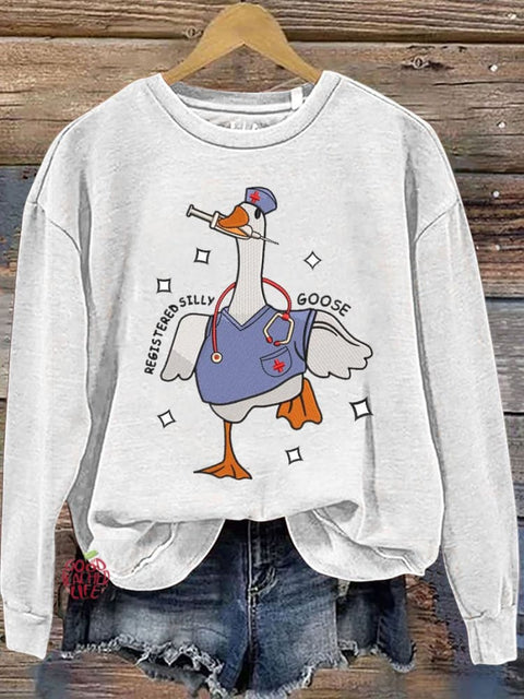 Silly Goose Registered Nurse Casual  Sweatshirt