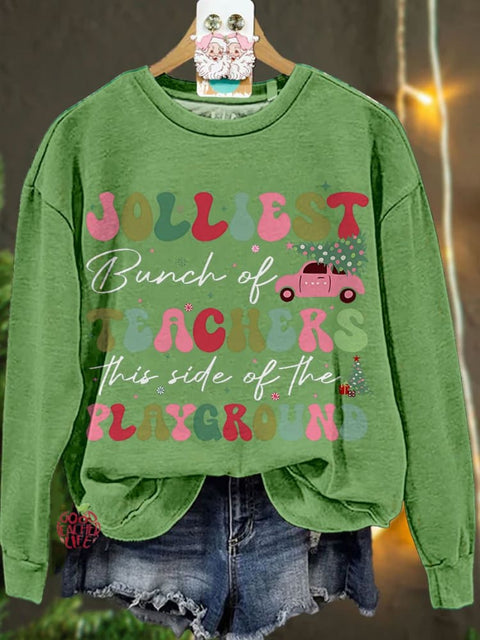 Be The Light Teacher Christmas Casual Sweatshirt