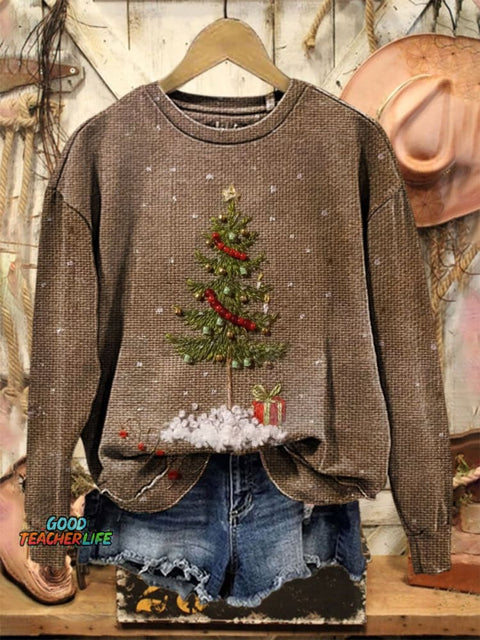 Christmas Print Casual  Sweatshirt