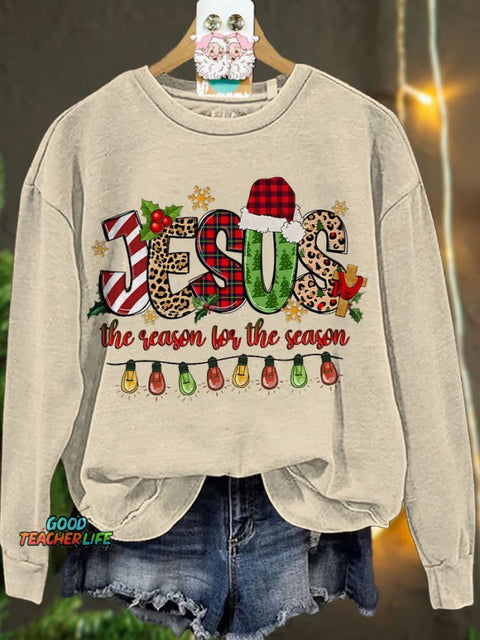 Jesus The Reason For The Season Merry Christmas Casual Sweatshirt