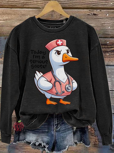 Silly Goose Cute Gift For Nurse Casual  Sweatshirt