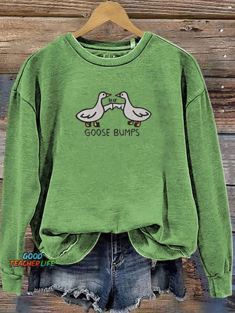 Silly Goose Goose Bumps Funny Casual  Sweatshirt