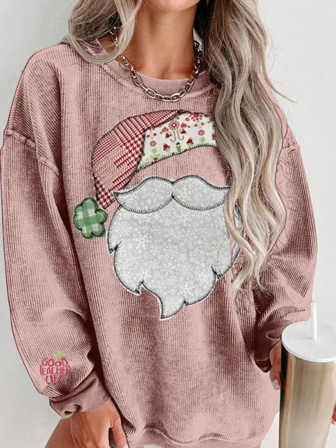 Merry Christmas Santa Claus Women's Casual Print Shirt