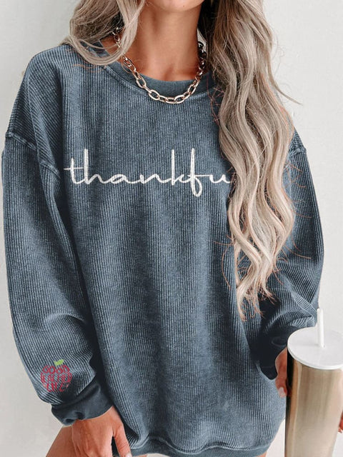 Thankful Thanksgiving Women's Casual Print Shirt