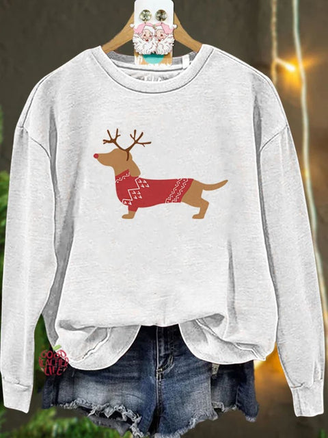 Christmas Dachshund Dog Casual  Sweatshirt