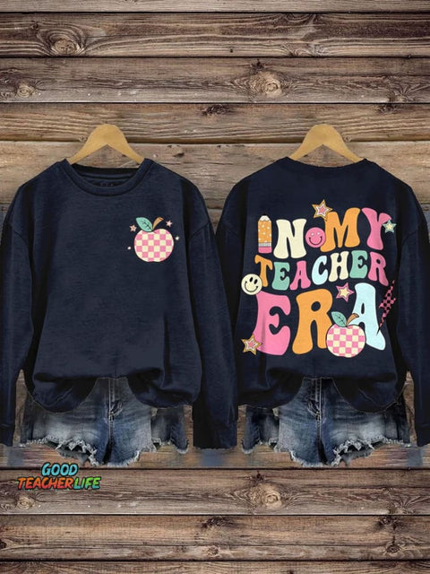 Teacher Personalized In My Teacher Era Casual  Sweatshirt