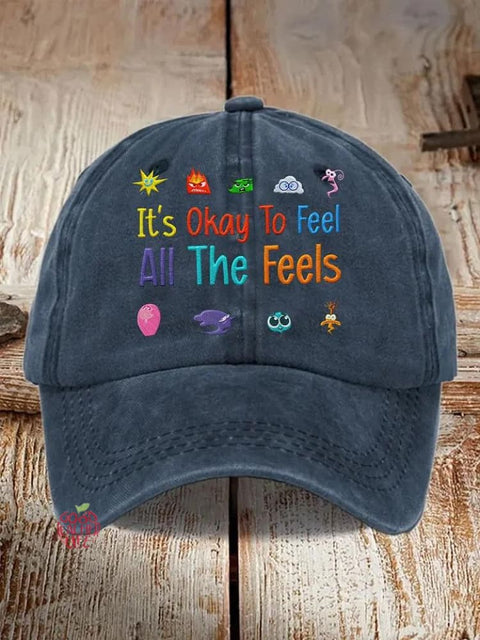 It's Okay To Feel All The Feels Art Print Hats