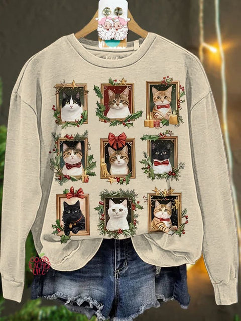 Cats Of Christmas Casual  Sweatshirt