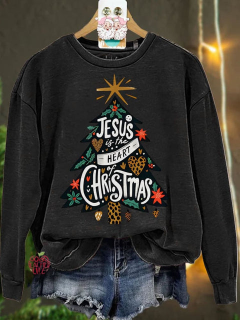 Christmas Jesus Is The Heart of Christmas Casual  Sweatshirt