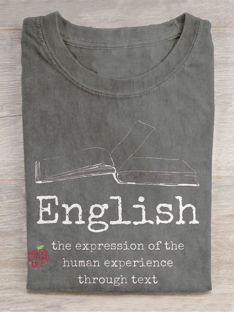 English Education Content Area Purpose Casual Print T-shirt