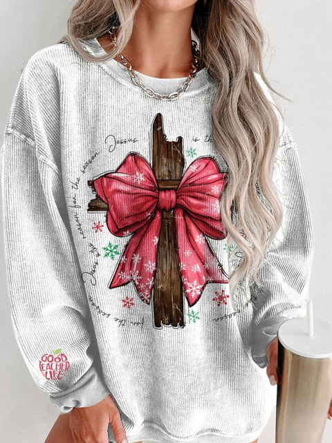 Christmas Jesus is the Reason for the Season Women's Casual Print Sweatshirt