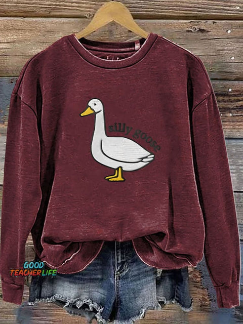 Funny Silly Goose Casual  Sweatshirt