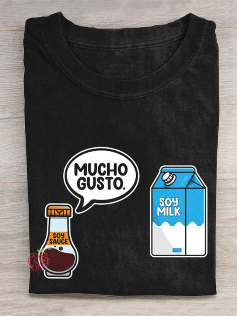 Mucho Gusto Soy Sauce Soy Milk Spanish Teacher T-Shirt