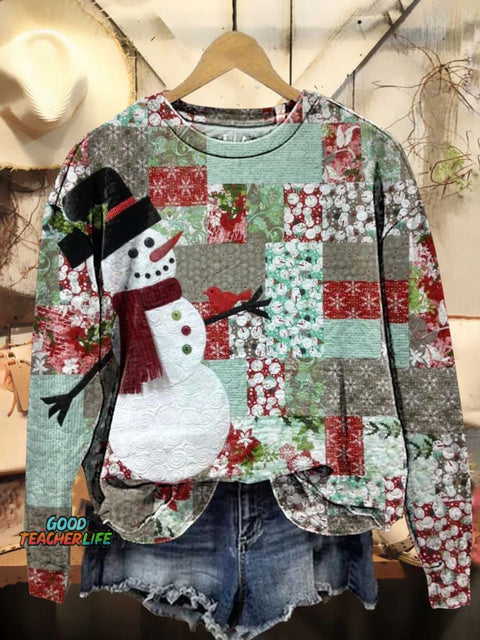 Christmas Snowman Casual Sweatshirt