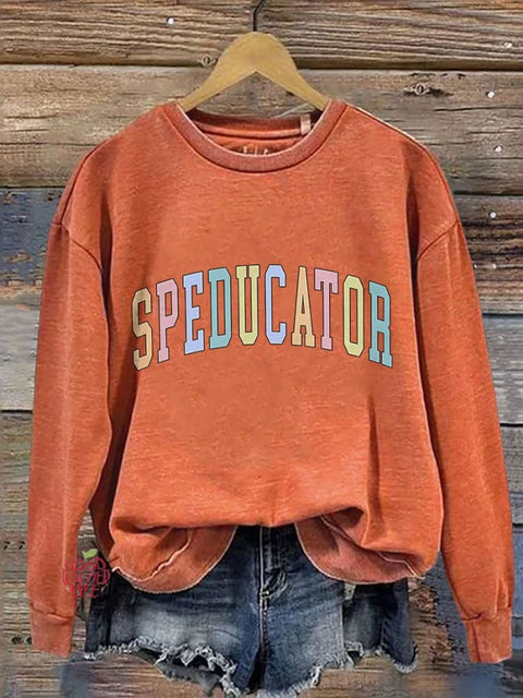 Speducator Special Education Casual Print Sweatshirt