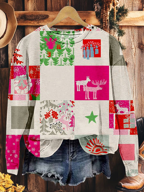 Christmas Holiday Casual Print Sweatshirt