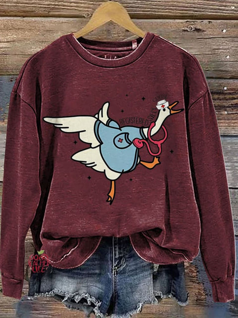 Nurse Silly Goose Casual  Sweatshirt