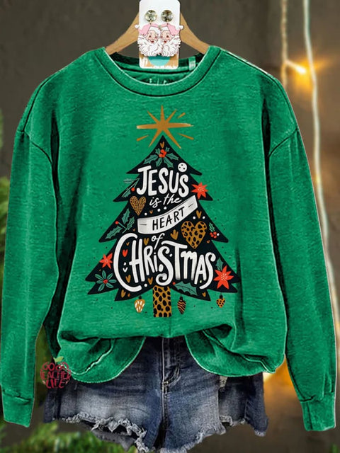 Christmas Jesus Is The Heart of Christmas Casual  Sweatshirt