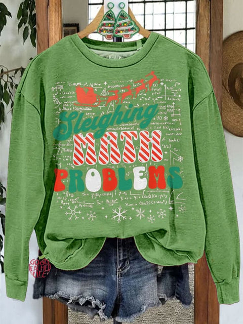 Math Teacher Christmas Casual Sweatshirt