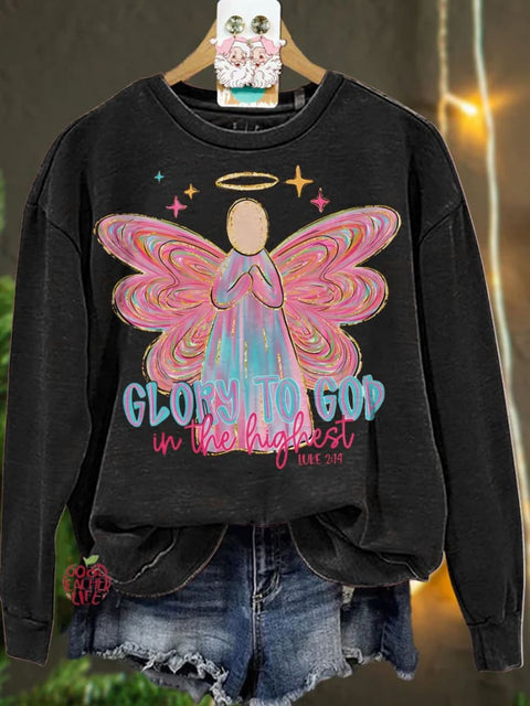 Christmas Glory to God Casual  Sweatshirt