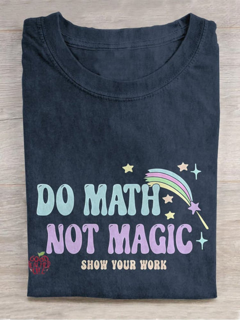 Math Teacher Appreciation Geometry High School Teacher Casual Print T-shirt