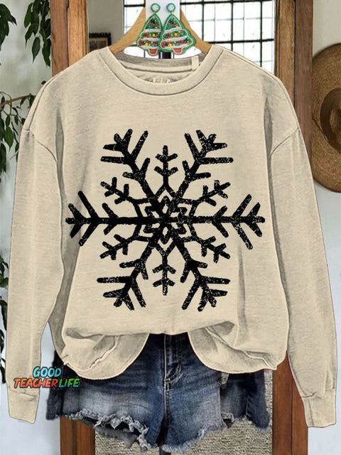 Christmas Snowflake Casual Sweatshirt