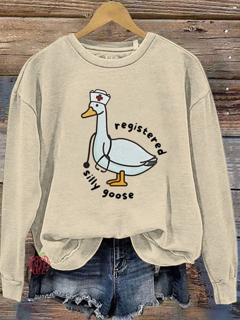 Silly Goose Registered Nurse Gift Casual  Sweatshirt