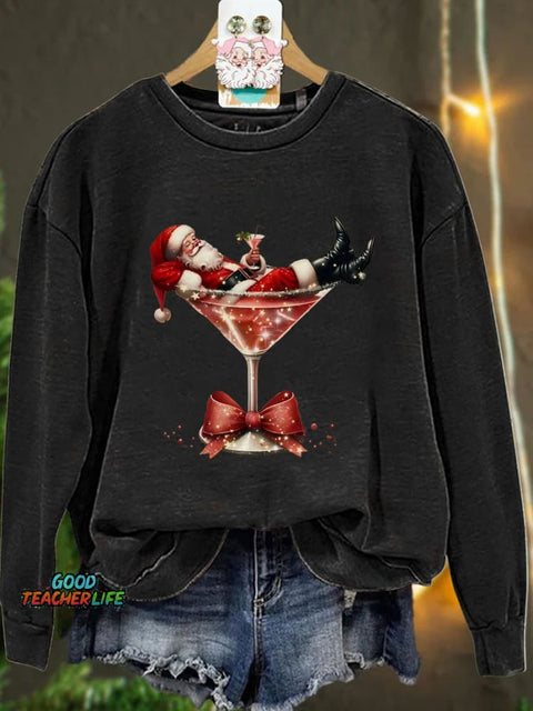 Christmas Santa's Hot Mess Casual  Sweatshirt