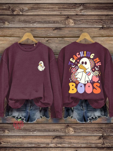 Boo Halloween Teacher Casual Sweatshirt