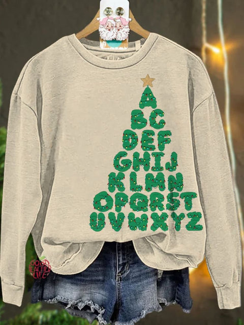 Christmas Alphabet teacher Casual  Sweatshirt