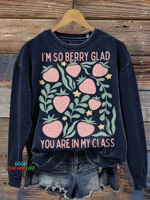 Teacher Strawberry Back to School Casual  Sweatshirt