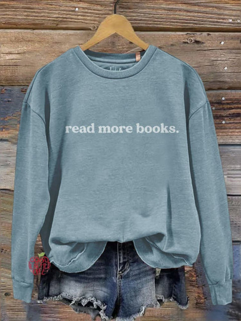 Read More Books Teacher Print Casual Long Sleeve Sweatshirt