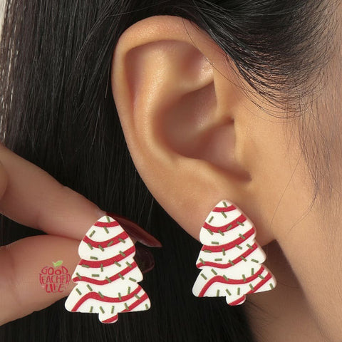 Christmas Tree Stud/hook Earrings