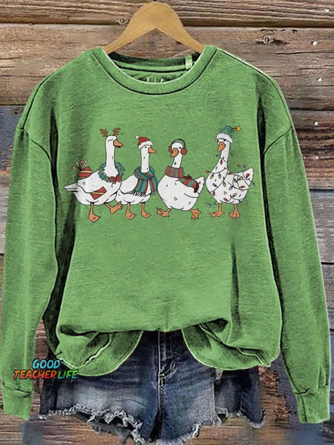 Silly Goose University Christmas Casual  Sweatshirt