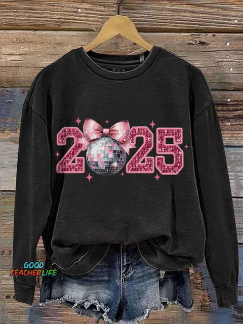Happy New Year 202 Casual Print Sweatshirt
